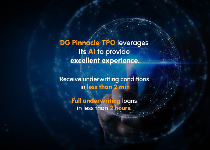 Male hand touching screen with one finger | DG Pinnacle TPO - Wholesale Division | Miami Mortgage Lender