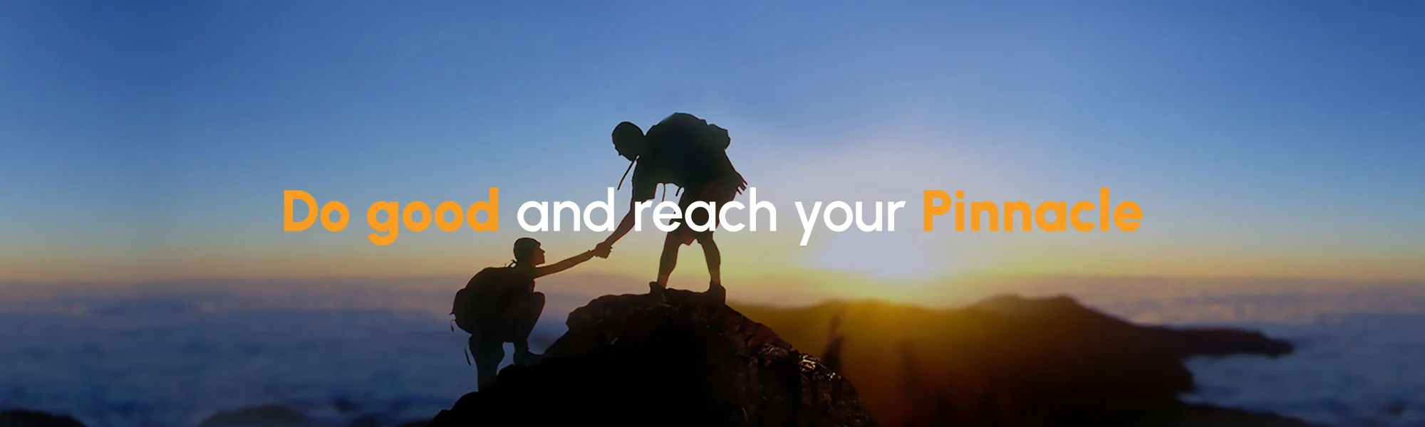 Silhouette of man helping other to climb mountain | DG Pinnacle TPO - Wholesale Division | Miami Mortgage Lender